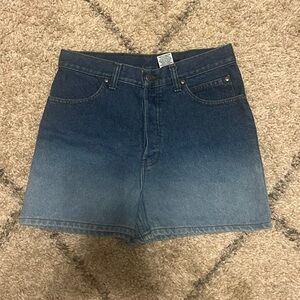 Harley Davidson ombré denim high waisted shorts 10